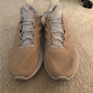 Adidas Beige and White Running Shoes